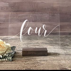 Acrylic Table Numbers